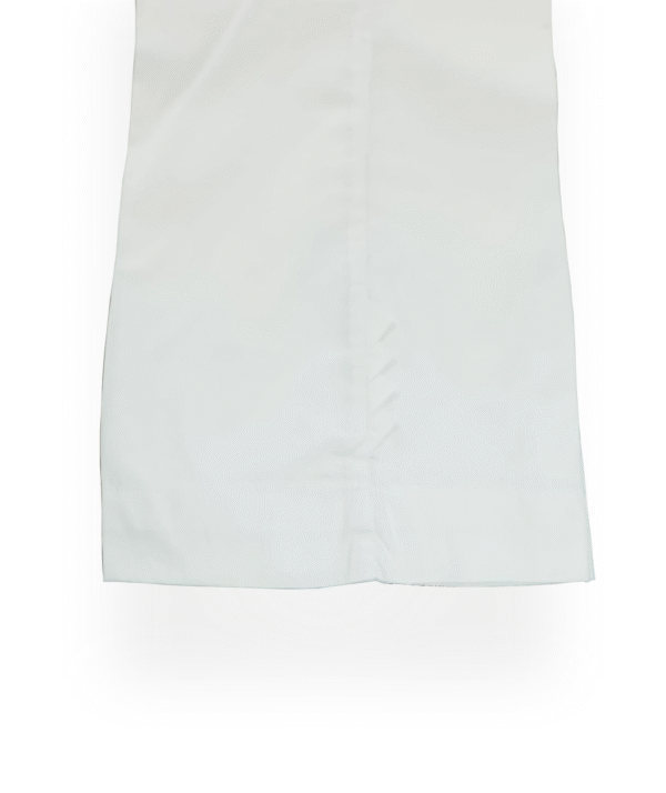 White bell bottom trouser with design